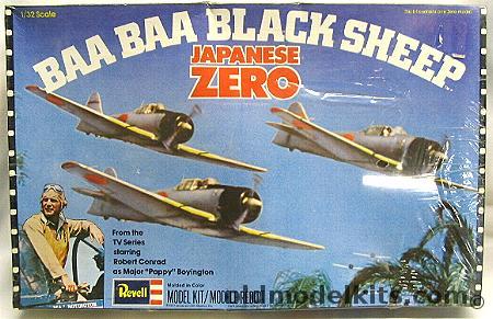 Revell 1/32 Baa Baa Black Sheep Japanese Zero, H581 plastic model kit